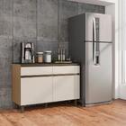 Balcão De Cozinha 2 Portas Com Tampo Omaha Carvalho Off-white