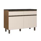 Balcão De Cozinha 2 Portas Com Tampo Omaha Carvalho Off-white