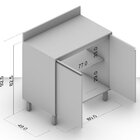 Balcão De Cozinha 2 Portas Creme Koya Creme