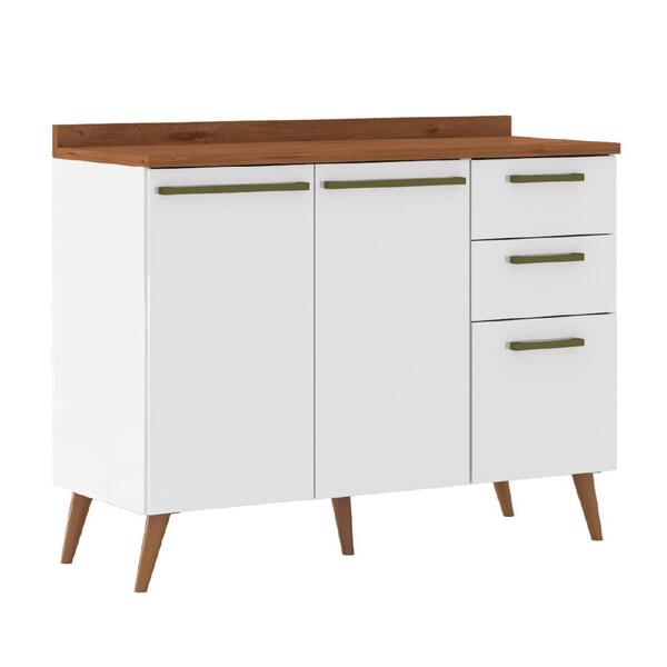 Balcão De Cozinha 2 Portas E 3 Gavetas Com Tampo 1,20m Favori