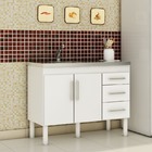 Balcão de Cozinha 2 Portas e 3 Gavetas Roma – MGM - Branco