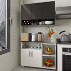 Balcão De Cozinha 2 Portas E Armário Aéreo 3 Portas S/ Pouxad