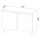 Balcão De Cozinha 2 Portas Quadria  Branco Ártico