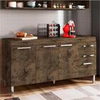 Balcão De Cozinha 3 Gavetas Castanho Dinamarca Casa Mobilia