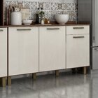 Balcão De Cozinha 3 Portas 1 Gaveta 120cm Zafira Chocolate/of