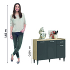 Balcão De Cozinha 3 Portas 1 Gaveta Com Tampo 1,20m Aurora Ar