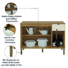 Balcão De Cozinha 3 Portas 1 Gaveta Com Tampo 1,20m Vert Plus