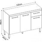 Balcão De Cozinha 3 Portas 1 Gaveta Dama  Amendola Branco