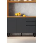 Balcão De Cozinha 3 Portas 2 Gavetas 120cm Com Tampo Namur It