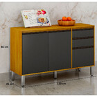 Balcão De Cozinha 3 Portas 2 Gavetas Eduarda