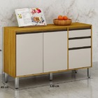 Balcão De Cozinha 3 Portas 2 Gavetas - Eduarda-cinamomo/off W