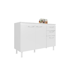 Balcão De Cozinha 3 Portas 2 Gavetas Laís Visão Móveis - Bran