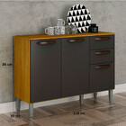 Balcão De Cozinha 3 Portas 2 Gavetas Maísa