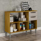 Balcão De Cozinha 3 Portas 2 Gavetas - Maísa-cinamomo/off Whi