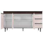 Balcão De Cozinha 3 Portas Andréia 150 Cm Castanho Avelã Com