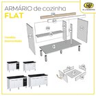 Balcão De Cozinha 3 Portas E 1 Gaveta 143cm   Preto