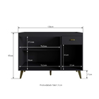 Balcão De Cozinha 3 Portas E 1 Gaveta 581 Casamia - Preto Onix