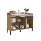 Balcão De Cozinha 3 Portas E 1 Gaveta 586 Casamia  - Mel E Gr