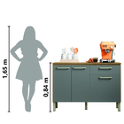 Balcão De Cozinha 3 Portas E 1 Gavetas Com Tampo 1,20m Versal