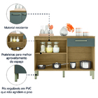 Balcão De Cozinha 3 Portas E 1 Gavetas Com Tampo 1,20m Versal