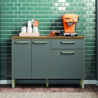 Balcão De Cozinha 3 Portas E 1 Gavetas Com Tampo 1,20m Versal