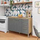 Balcão De Cozinha 3 Portas E 1 Gavetas Com Tampo 1,20m Versal