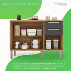 Balcão De Cozinha 3 Portas E 2 Gavetas Paris Cinamomo/graffite