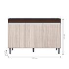 Balcão De Cozinha 3 Portas Northampton Castanho Avelã