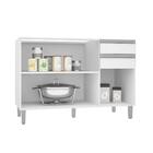 Balcão De Cozinha 3 Portas Sem Tampo York Branco