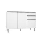 Balcão De Cozinha 3 Portas Sem Tampo York Branco