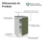 Balcão De Cozinha 40 Cm 1 Porta Branco/verde Vik Madesa