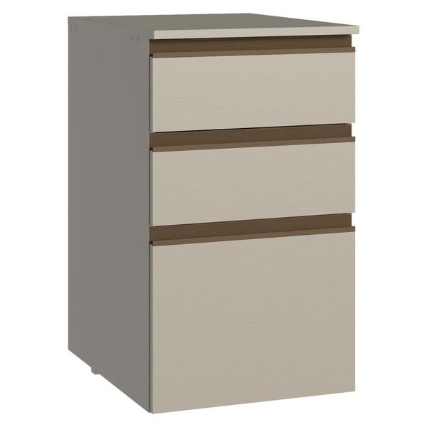 Balcão De Cozinha 40 Cm 3 Gavetas Suspenso Crema Nice Madesa