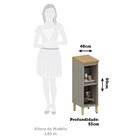 Balcão De Cozinha 40cm 1 Porta Com Tampo Lumina Luciane Móveis