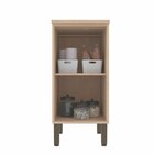 Balcao De Cozinha 40cm 1 Porta Karine  Carvalho/off White