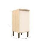Balcao De Cozinha 40cm 1 Porta Karine  Carvalho/off White