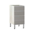 Balcão de Cozinha 4 Gavetas 53x82,5x53cm Capuccino Prime Luciane