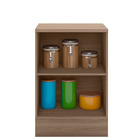 Balcão De Cozinha 58cm 1 Porta Com Tampo Etna Carvalho Oak/of