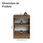 Balcão De Cozinha 60 Cm 1 Porta Rustic/cinza Vik Madesa