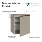 Balcão De Cozinha 60 Cm 1 Porta Suspenso Crema Nice Madesa