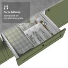 Balcão De Cozinha 60 Cm 3 Gavetas Branco/verde Vik Madesa