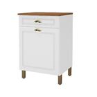 Balcão De Cozinha 60cm 1 Porta 1 Gaveta Roma Branco