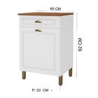 Balcão De Cozinha 60cm 1 Porta 1 Gaveta Roma Branco