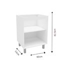 Balcão de Cozinha 60cm Branco Spring