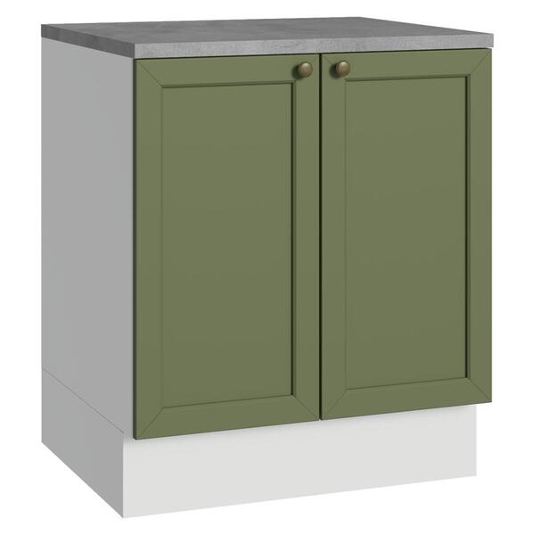 Balcão De Cozinha 70 Cm 2 Portas Branco/verde Vik Madesa