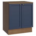 Balcão De Cozinha 70 Cm 2 Portas Rustic/azul Vik Madesa