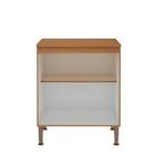 Balcão De Cozinha 70cm 2 Portas Freijo/white Laca Brilho - Ge