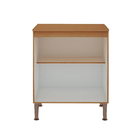 Balcão De Cozinha 70cm 2 Portas Freijo/white Laca Brilho - Ge