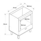 Balcão De Cozinha 70cm Iluminata 100% Mdf Com Espaço Para For