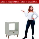 Balcão De Cozinha 70cm Iluminata 100% Mdf Com Espaço Para For