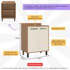 Balcão De Cozinha 70cm Para Cooktop Com Tampo E 2 Portas Hava